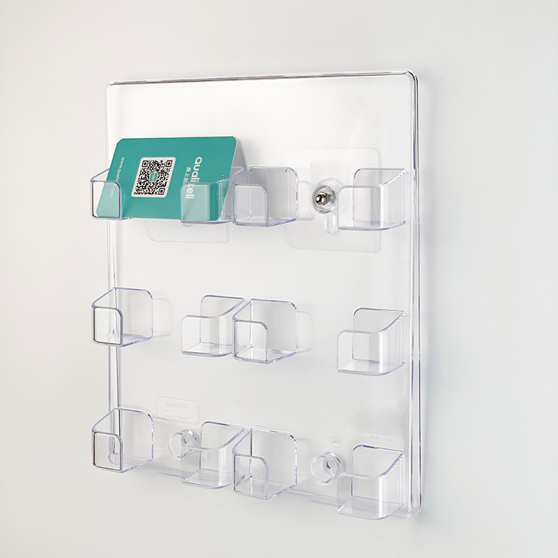亚克力名片盒摆放架片架座卡片展示架名片盒前台收纳盒可墙上翻盖,淘宝优惠券,粉丝福利购,淘宝优惠卷