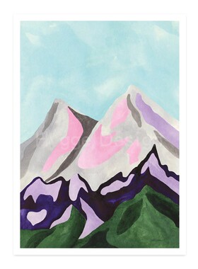 丹麦设计插画海报北欧风装饰画卧室床头小众抽象艺术客厅餐厅挂画