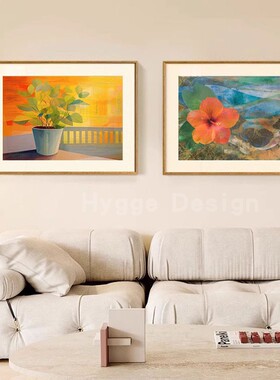 阳光入室现代简约风抽象客厅装饰画餐厅卧室挂画高级感玄关艺术画