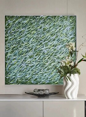 中古风客厅装饰画小众艺术抽象复古极简风玄关高级感挂画