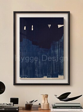 《墨海》法式中古风客厅装饰画复古餐厅玄关壁画意式黑色抽象挂画