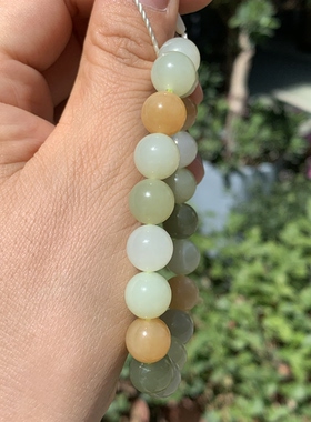 如意玉都-和田玉糖果色多宝手串手链卡10男女皆可佩戴29.1克