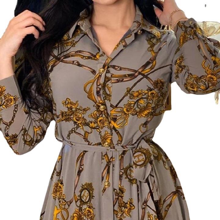 Shang Elegant Dress Printed Robe - 图2