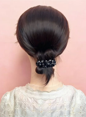 高级感轻奢气质低丸子头百搭头绳发绳通勤懒人盘发神器不挑发型女