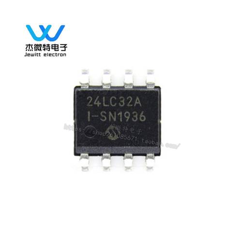 24LC32AT-I/SN 封装SOP8 丝印24LC32AI 32Kb存储容量 EEPROM储存 - 图0