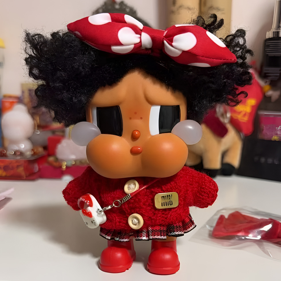 泡泡玛特哭娃衣服crybaby搪胶娃衣服眼泪新款适用衣服裙子套装 - 图2