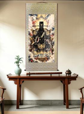 阎罗王挂画十殿阎王像阎罗王道场中式卷轴挂画堂口供奉玄关装饰画
