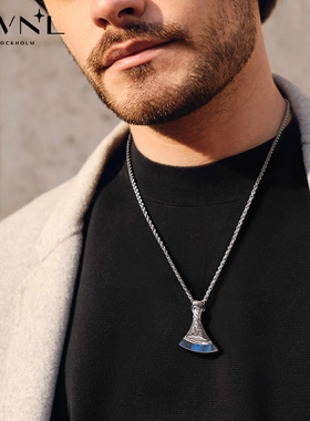 AWNL霖奈战斧项链天然宝石