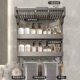Space aluminum punch-free wall-mounted towel rack
