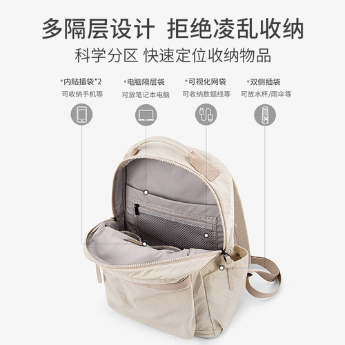 LEFF莱夫原野包双肩包女旅游轻便新款大学生电脑包书包大容量背包 - 图2