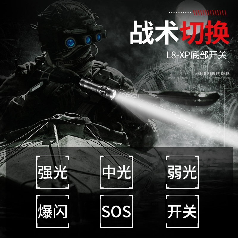 led 德国钓鱼熊强光手电筒充电超亮远射户外便携小家用迷你多功能 led 德国钓鱼熊强光手电筒充电超亮远射户外便携小家用迷你多功能