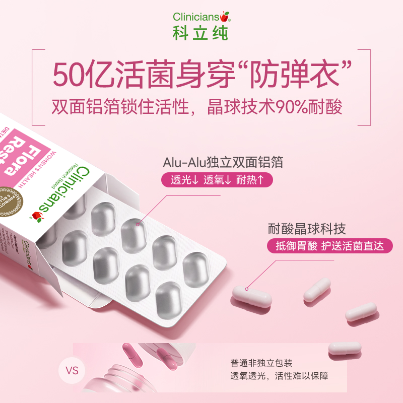 【新客0元尝鲜】科立纯女性益生菌呵护私处进口乳酸杆菌胶囊30粒