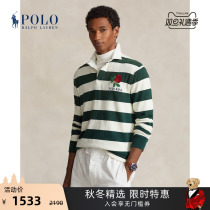 Ralph Lauren Lavlauren mens clothing 23 years of autumn classic version cotton plain knit rugby jersey