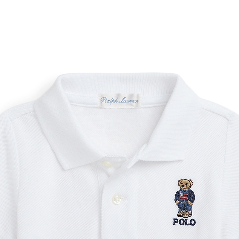 Ralph Lauren/拉夫劳伦婴童 24春Polo Bear棉质网眼布Polo衫 - 图1