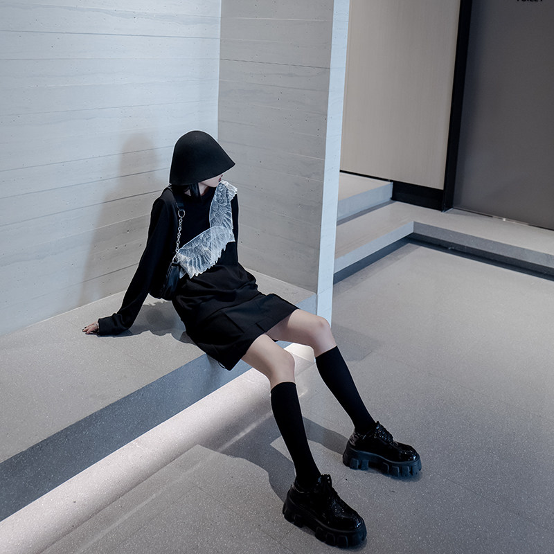 chicsky原创休闲工装感倒置拼接裙 chicsky服饰休闲裤