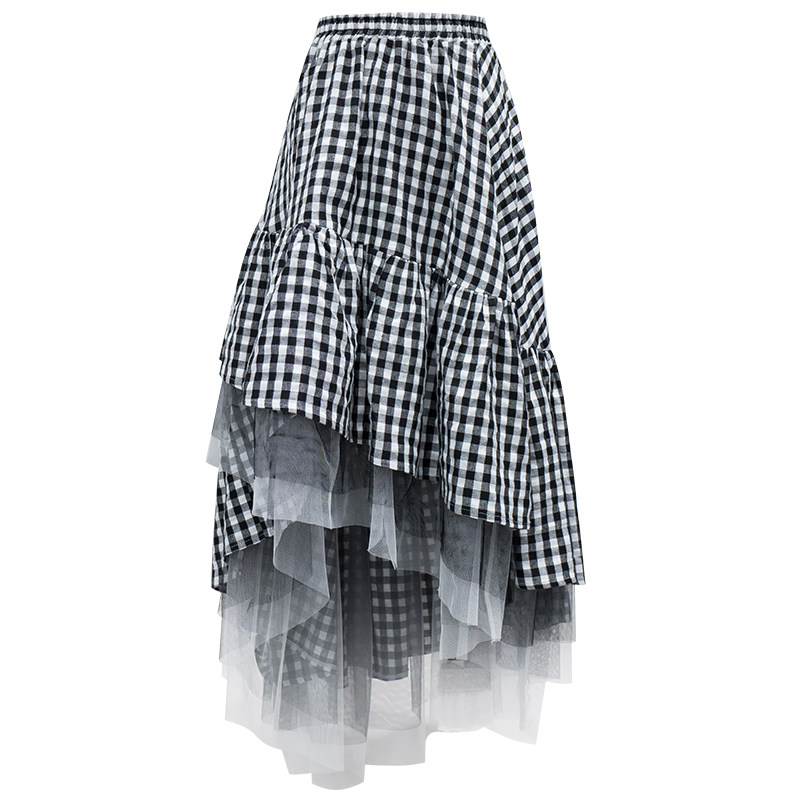 chicsky不规则拼接网纱女半身裙 chicsky服饰半身裙