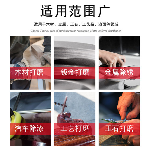 3m干磨砂纸5寸6孔圆形打磨片6寸17孔汽车植绒自粘气磨机抛光沙纸 - 图1