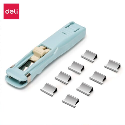 得力推夹器补充夹可爱夹纸金属试卷装订无尾纸张固定资料文件夹子推钉器票夹订书手推补充钉燕尾长尾xx - 图3