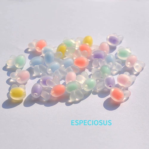 Прозрачный матовый аксессуар с аксессуарами ручной работы, акриловые бусины, серьги с бусинами, мультяшная подвеска, кролик, «сделай сам»