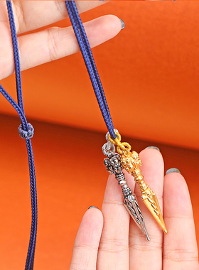 面小仙 金银色金刚普巴杵吊坠男女同款