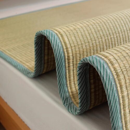 天然草席老式1.8m双人床1.5冬夏两用1.2单人学生宿舍90草编凉席子 - 图3