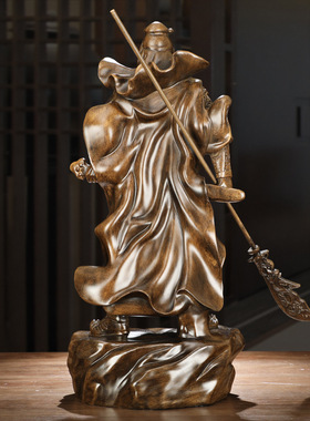 武关公佛像摆件关二爷关羽家居供奉办公室客厅装饰树脂工艺品礼品