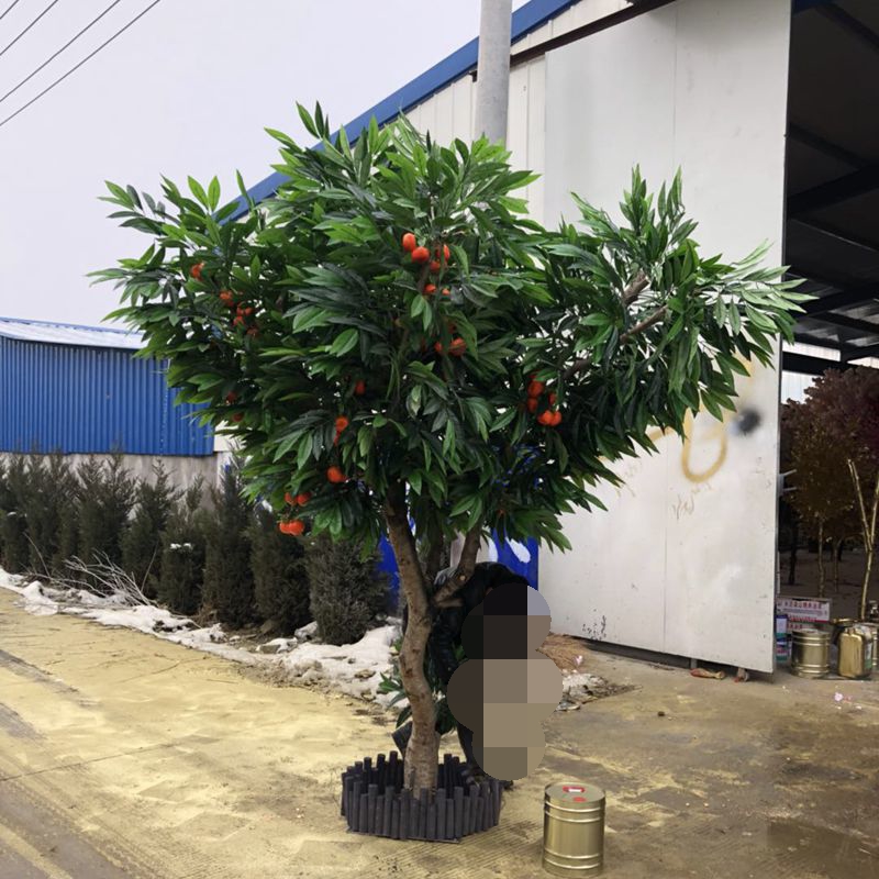 仿真桔子树假柠檬树新年许愿树商场客厅大堂摆放苹果树落地