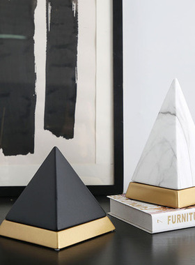 简约金字塔摆件客厅陶瓷