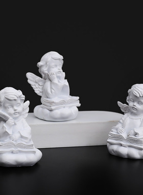 北欧可爱天使情侣摆件客厅玄关电视柜酒柜家居饰品复古道具小摆设