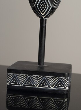 非洲风情人脸面具树脂工艺摆件复古怀旧风格客厅电视柜桌面工艺品