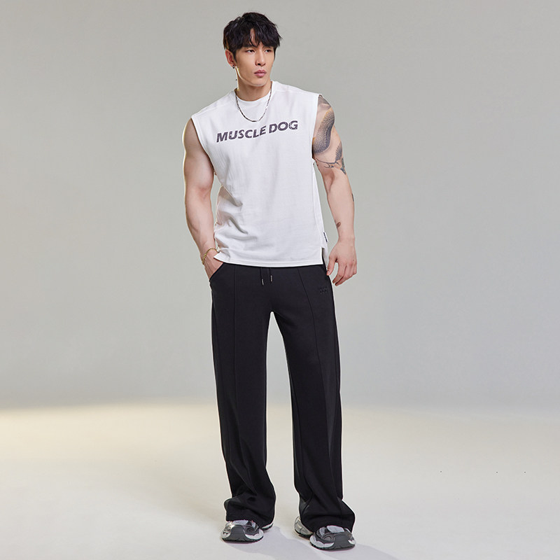 MUSCLEDOG肌肉狗 春秋空气层宽松阔腿休闲裤健身训练运动长裤男潮,淘宝优惠券,粉丝福利购,淘宝优惠卷