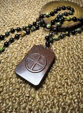 3件套一起出工厂尾货新疆养生舍利雕刻牌配五行链养生开店送礼283