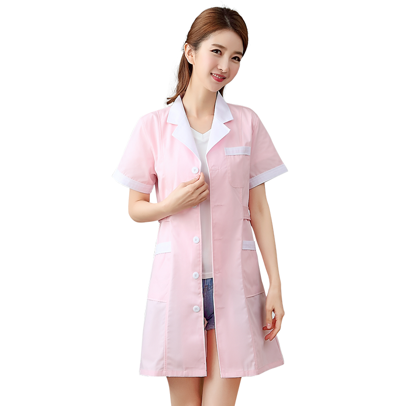 短袖夏薄款长袖药店纹绣师白大褂 俏护士医护制服