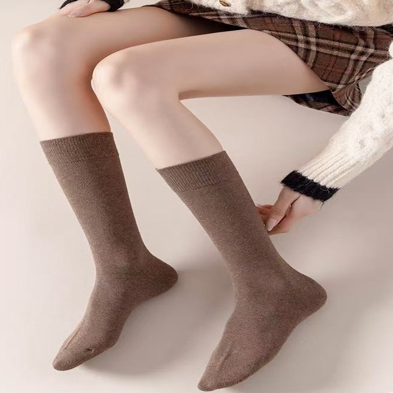 女长筒袜纯棉jk小腿袜秋冬日系压力显瘦袜子膝下高筒袜白色堆堆袜,淘宝优惠券,粉丝福利购,淘宝优惠卷