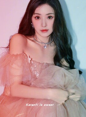 张含韵派对超闪水钻头饰两用项圈