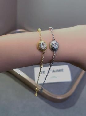 超闪锆石圆盘手链2024年新款