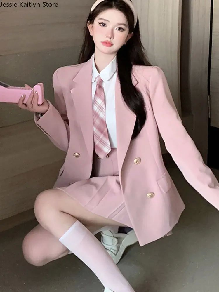 Japanese Student JK School Uniform Korean Fashion Sweet Blaz - 图2