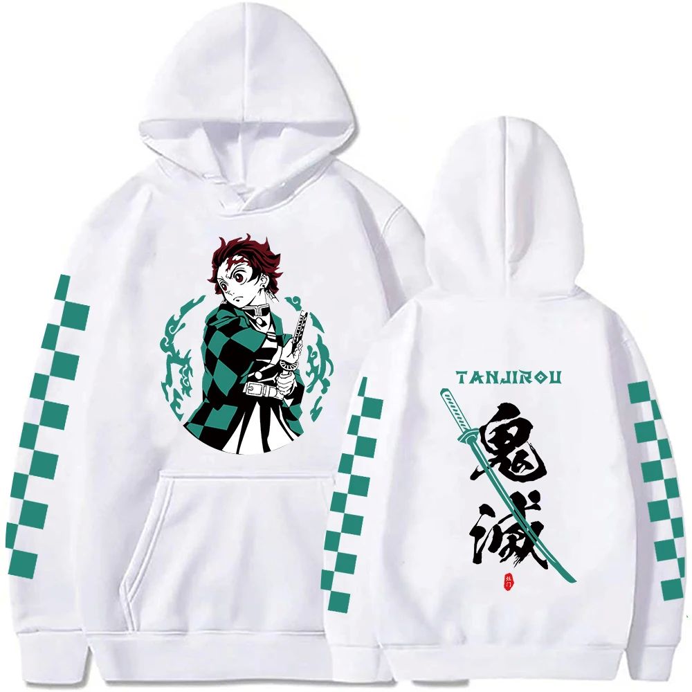 Demon Slayer Japan Anime Plus Size Hoodie Tanjiro Kamado Men - 图0