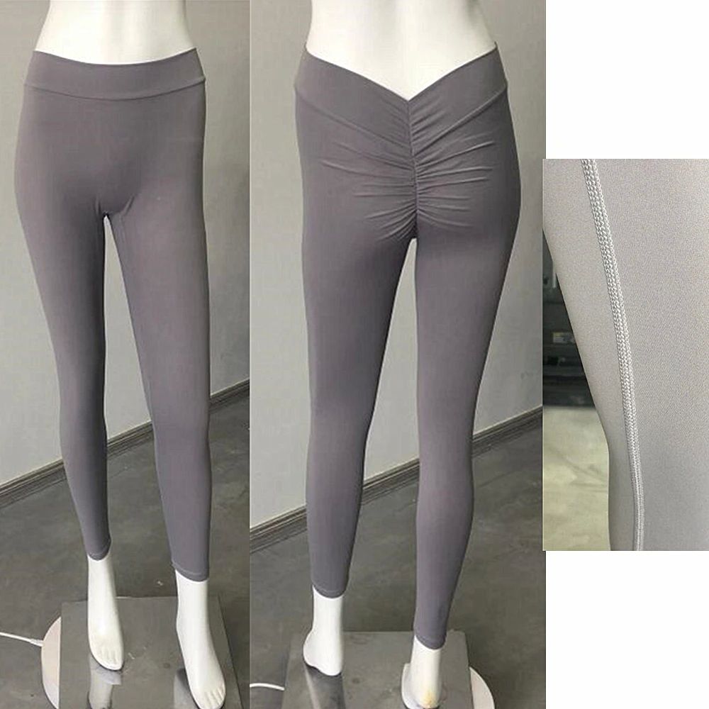 2024 24Colors Nylon Back V Butt Yoga Pants Women High Waist - 图1