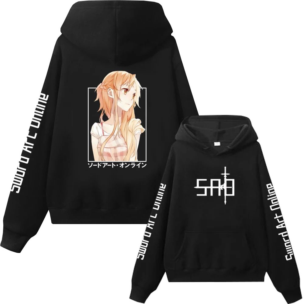 Sword Art Online Anime Plus Size Hoodie Kirito And Asuna Men - 图1