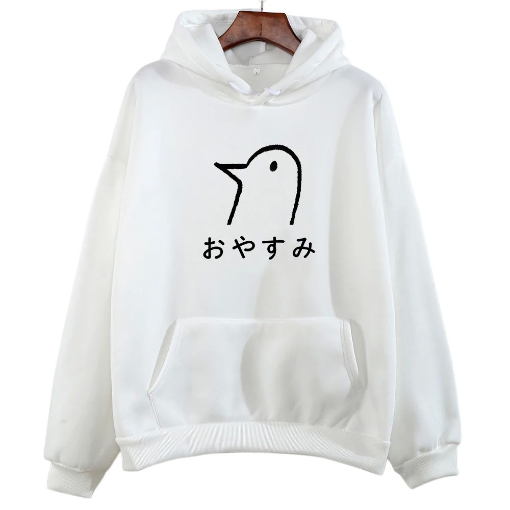 Oyasumi Punpun Duck Graphic Print Plus Size Hoodies Women Sw - 图0