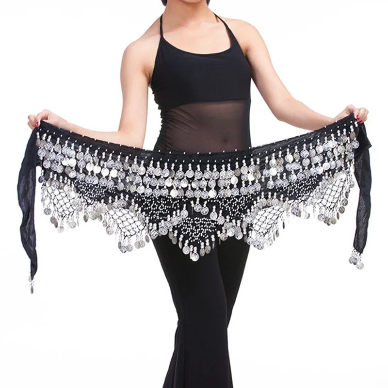 Cheap Dancewear Women Practice Clothing Triangle Hip Scarf C-图1