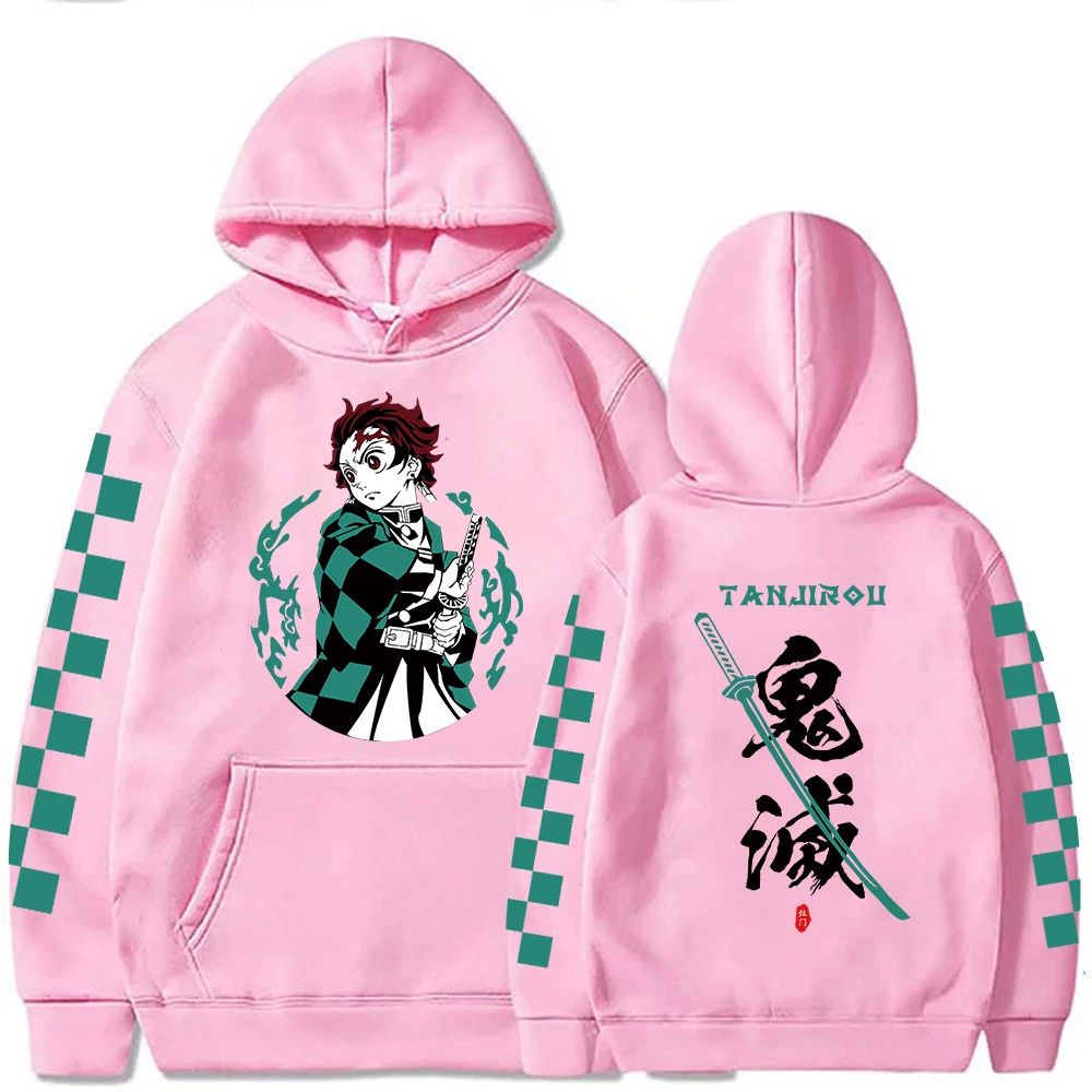 Demon Slayer Japan Anime Plus Size Hoodie Tanjiro Kamado Men - 图1