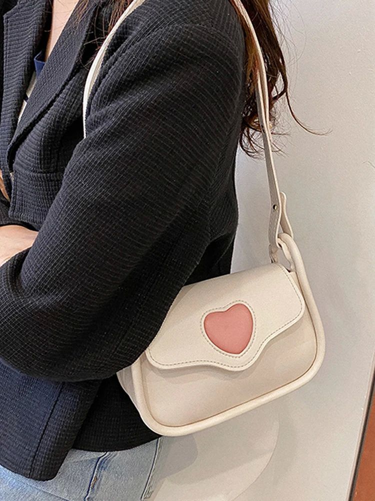 Slanting Cross Bag Female Hundred Fashion Love Retro Saddle - 图1