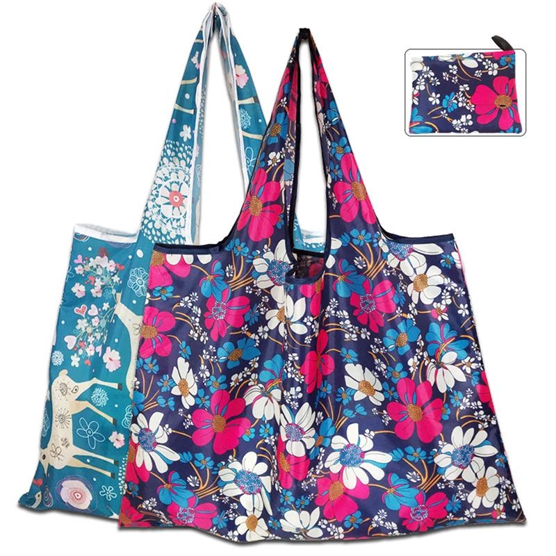 Shopping Bags Fashion Portable Various Prints and Large Capa-图0