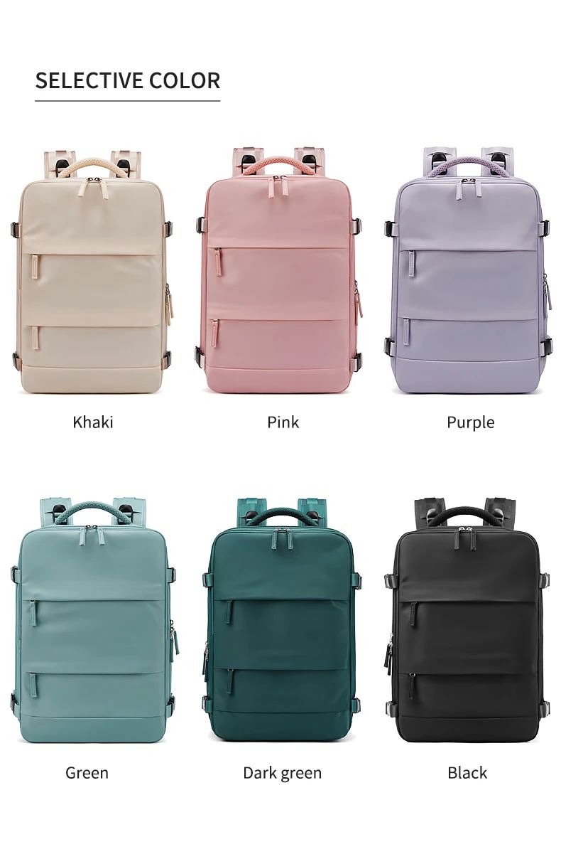 Women Laptop Backpack 15.6inch Teenage girl USB charging sch - 图1