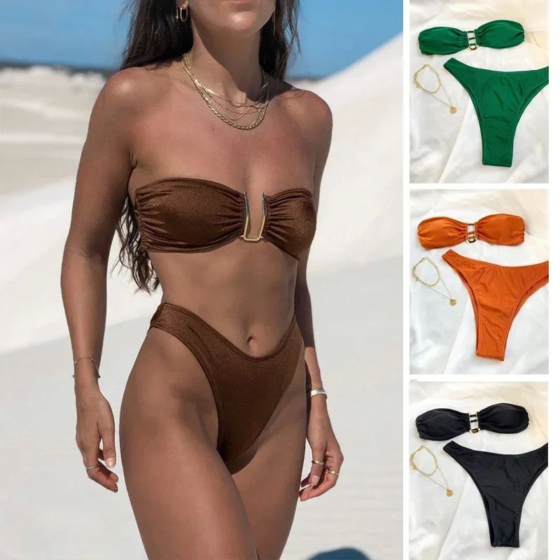 2023 Europe and The United States New Bathing Suit Sexy Desi-图2