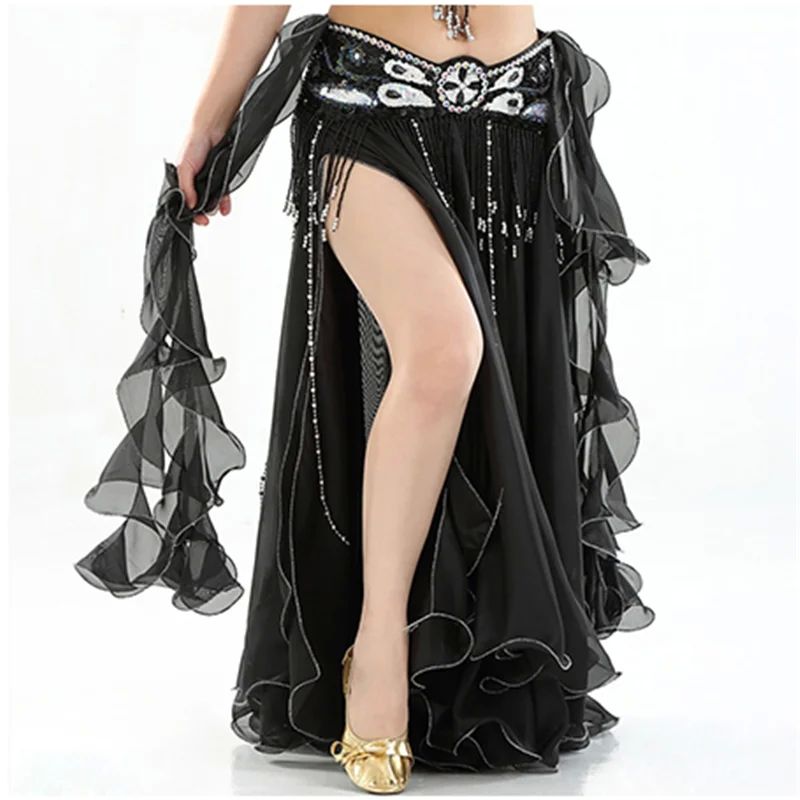 2022 New  Belly Dancing Skirt Woman Chiffon Split Sexy Gypsy - 图0