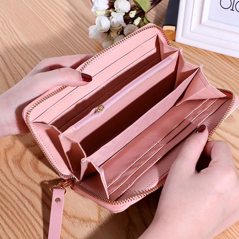 Fashion Wallets Zipper Coin Purse Lady Long Short Purses Han - 图1