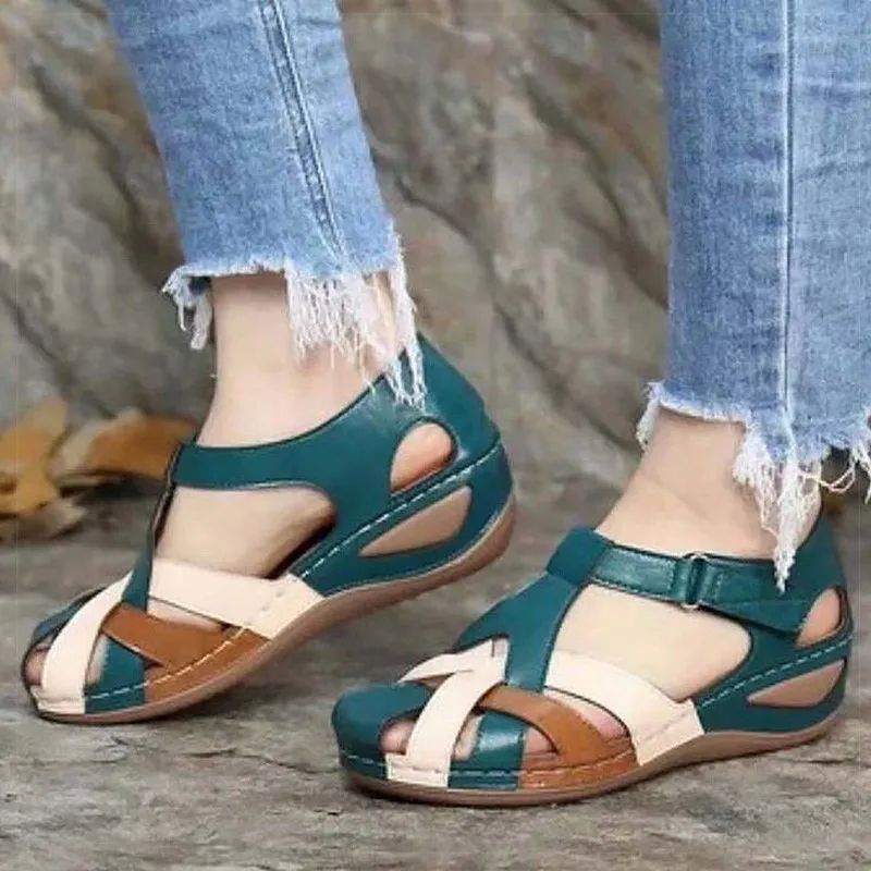 Women Sandals Soft Summer Shoes For Women Low Heels Sandals-图1